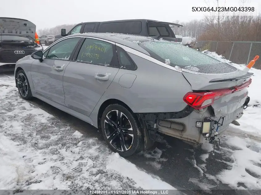 5XXG64J23MG043398 2021 Kia K5 Gt Line