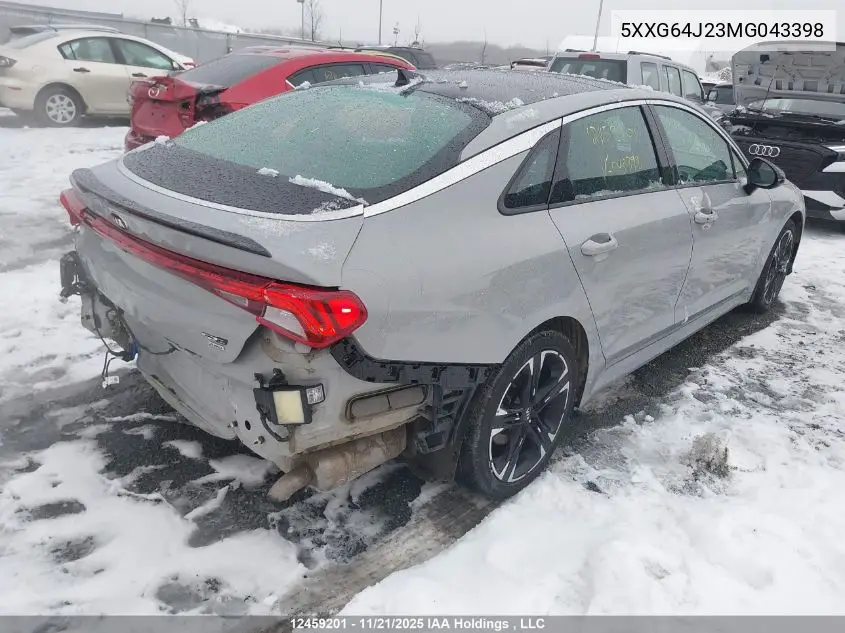 5XXG64J23MG043398 2021 Kia K5 Gt Line