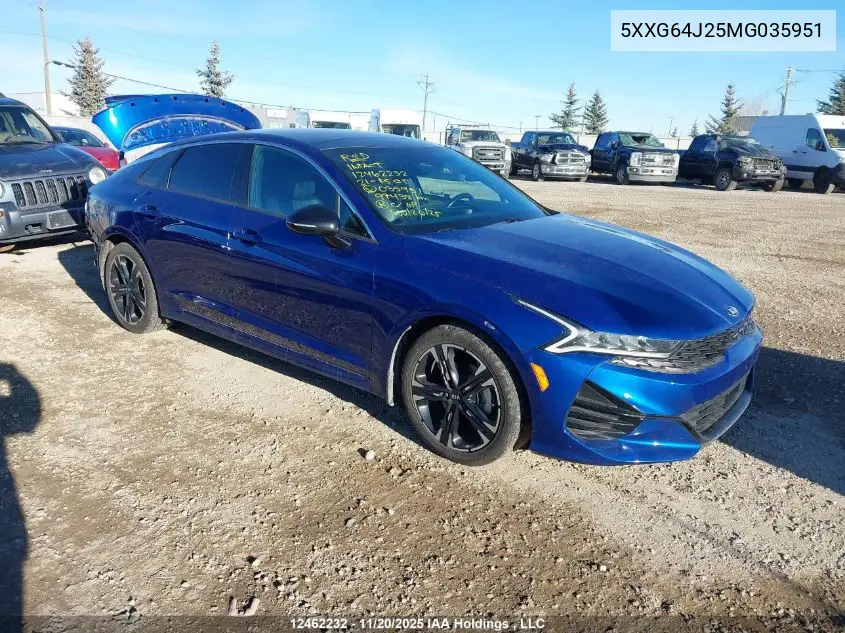 5XXG64J25MG035951 2021 Kia K5 Gt Line