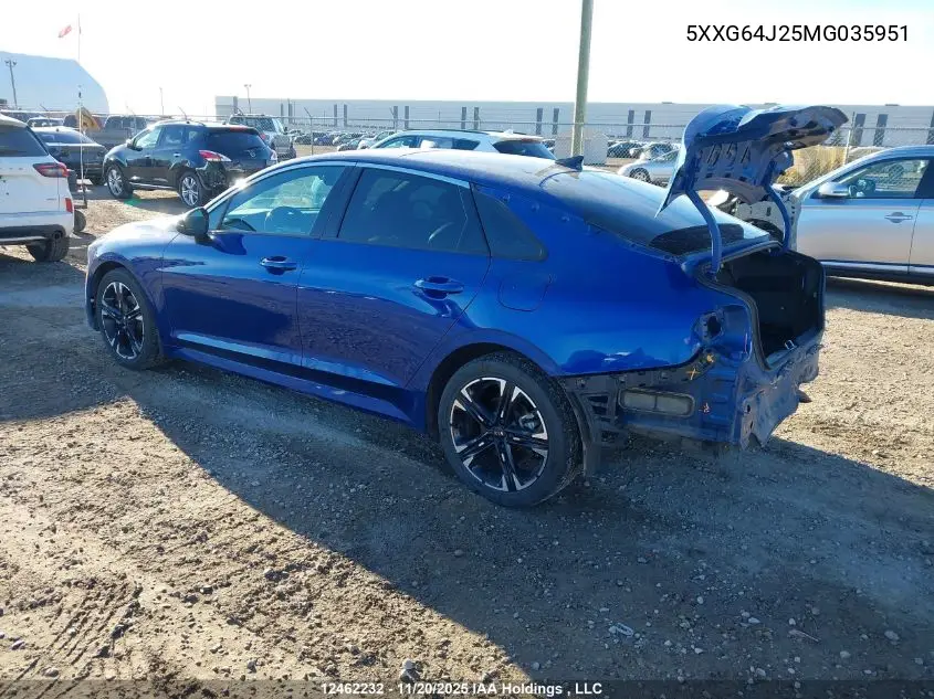 5XXG64J25MG035951 2021 Kia K5 Gt Line