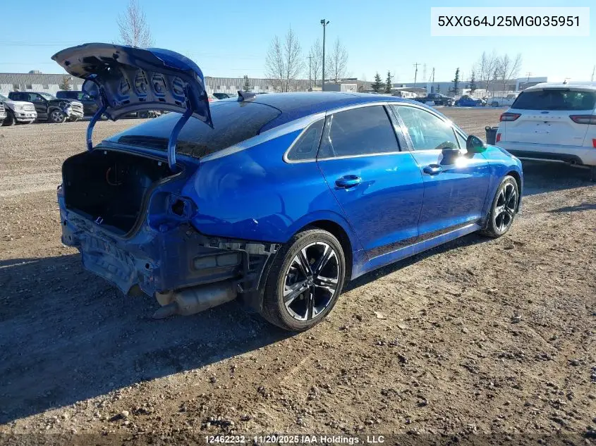 5XXG64J25MG035951 2021 Kia K5 Gt Line