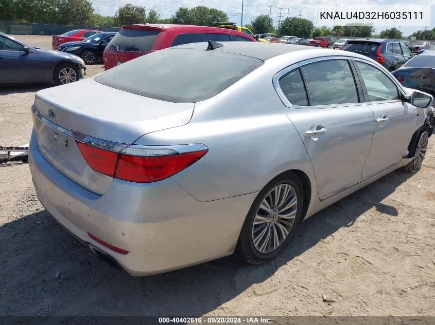 KNALU4D32H6035111 2017 Kia K900 Luxury 3.8L