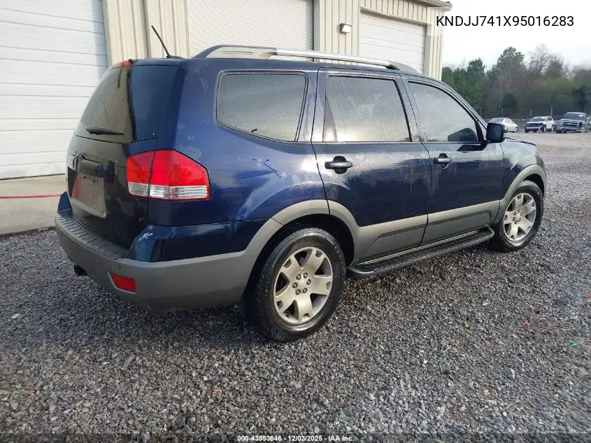 KNDJJ741X95016283 2009 Kia Borrego Ex V6