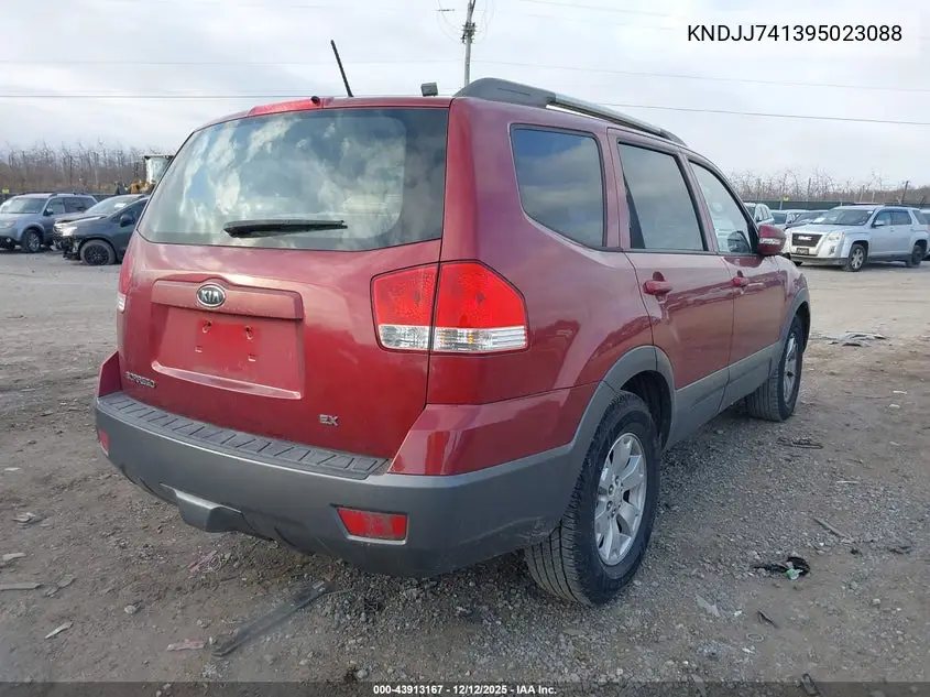 KNDJJ741395023088 2009 Kia Borrego Ex V6
