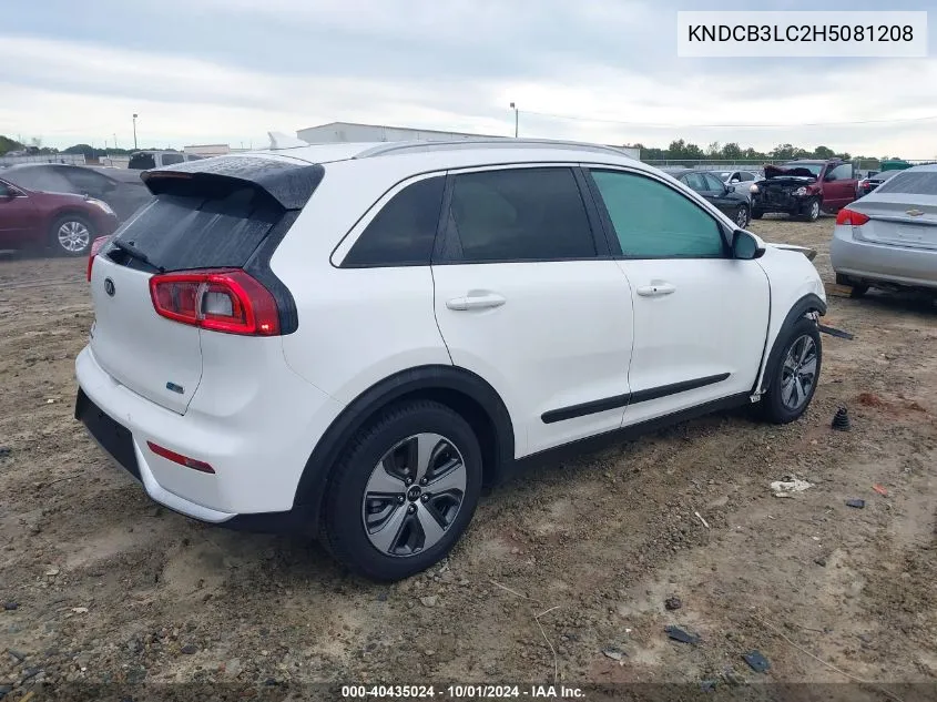 KNDCB3LC2H5081208 2017 Kia Niro Lx