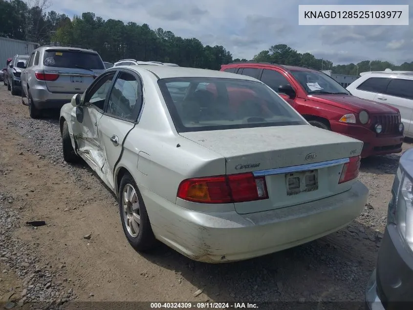 KNAGD128525103977 2002 Kia Optima Lx V6/Se V6