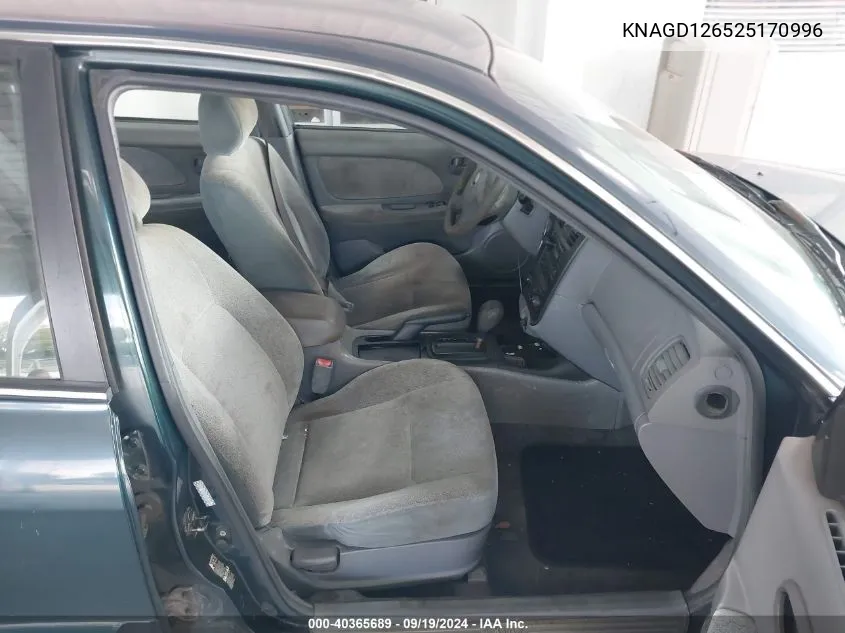 KNAGD126525170996 2002 Kia Optima Lx/Se