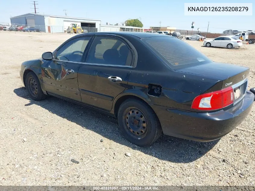 KNAGD126235208279 2003 Kia Optima Lx/Se