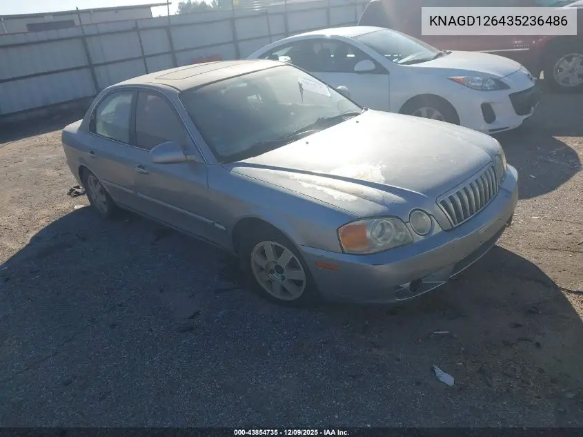 KNAGD126435236486 2003 Kia Optima Lx/Se