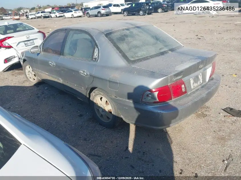 KNAGD126435236486 2003 Kia Optima Lx/Se
