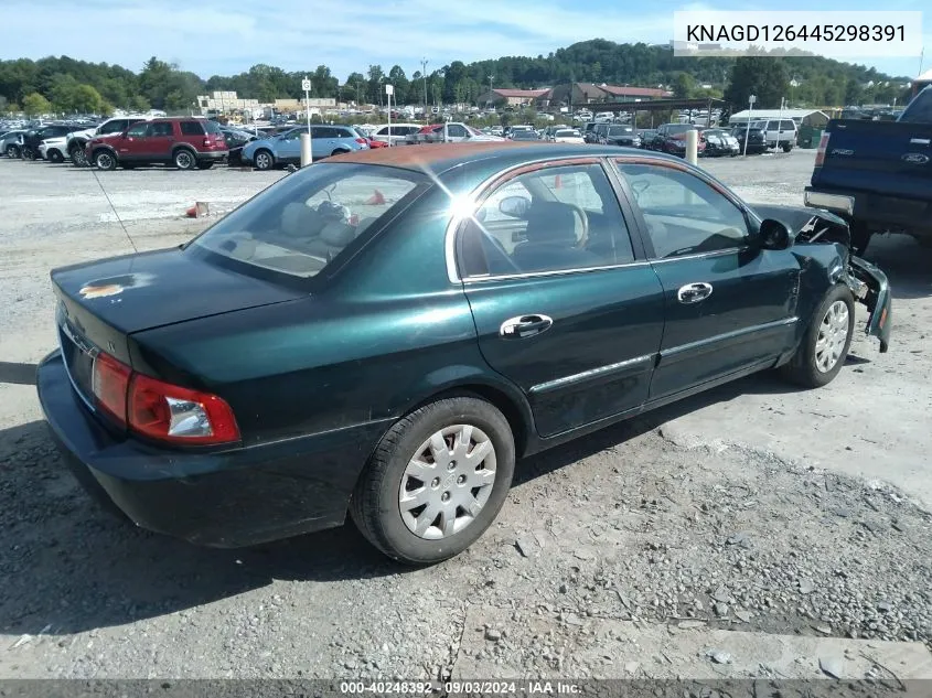 KNAGD126445298391 2004 Kia Optima Ex/Lx