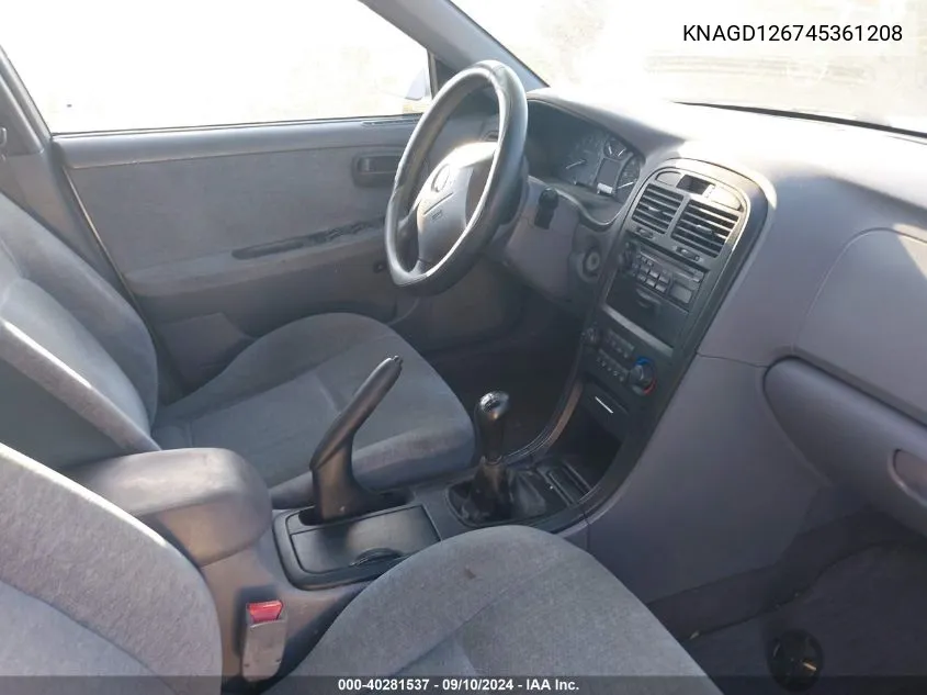 KNAGD126745361208 2004 Kia Optima Ex/Lx