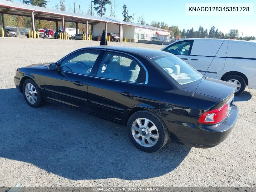 KNAGD128345351728 2004 Kia Optima Ex V6/Lx V6