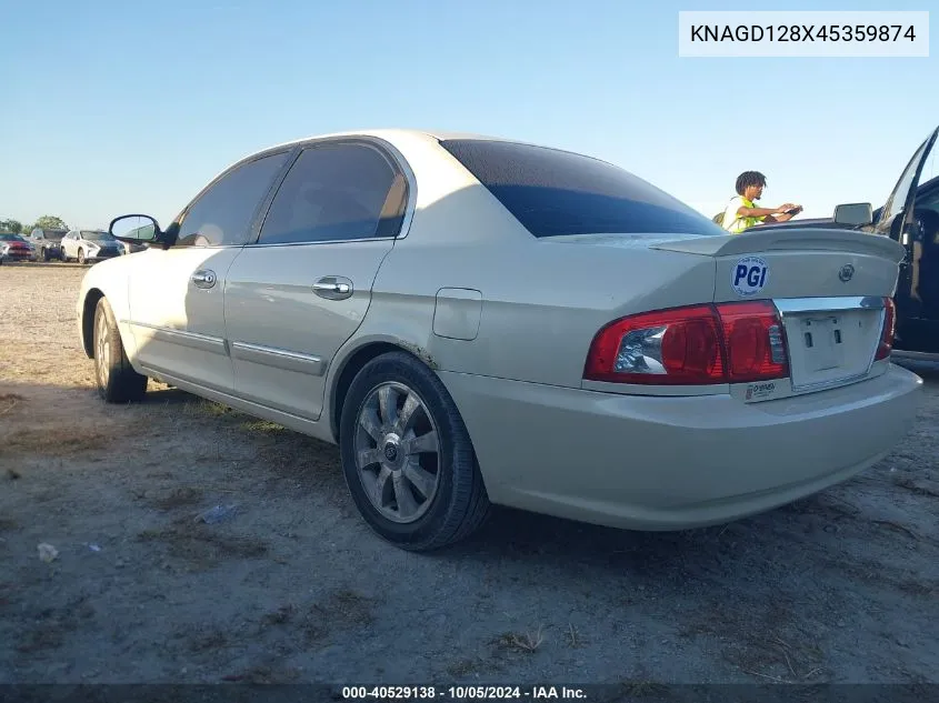 KNAGD128X45359874 2004 Kia Optima Lx/Ex