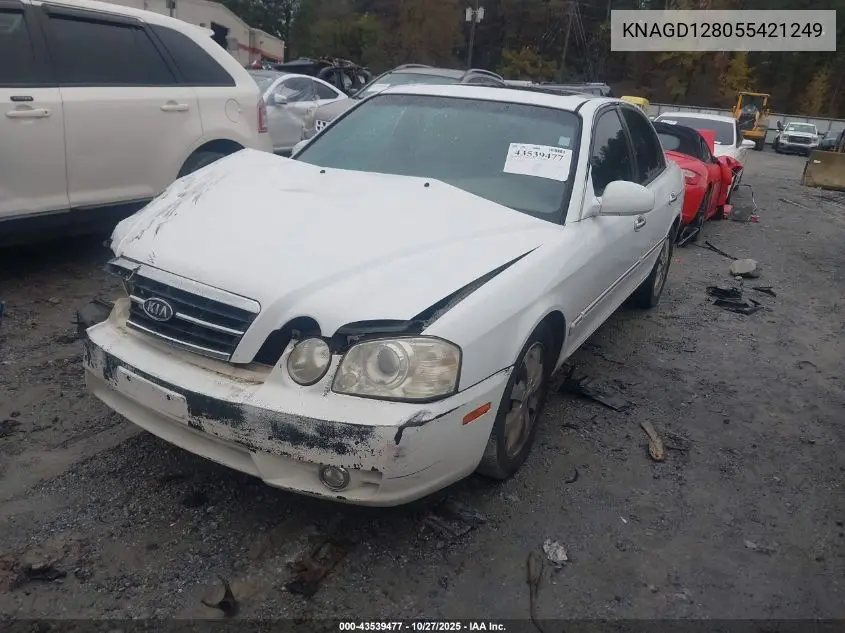 KNAGD128055421249 2005 Kia Optima Ex V6/Lx V6