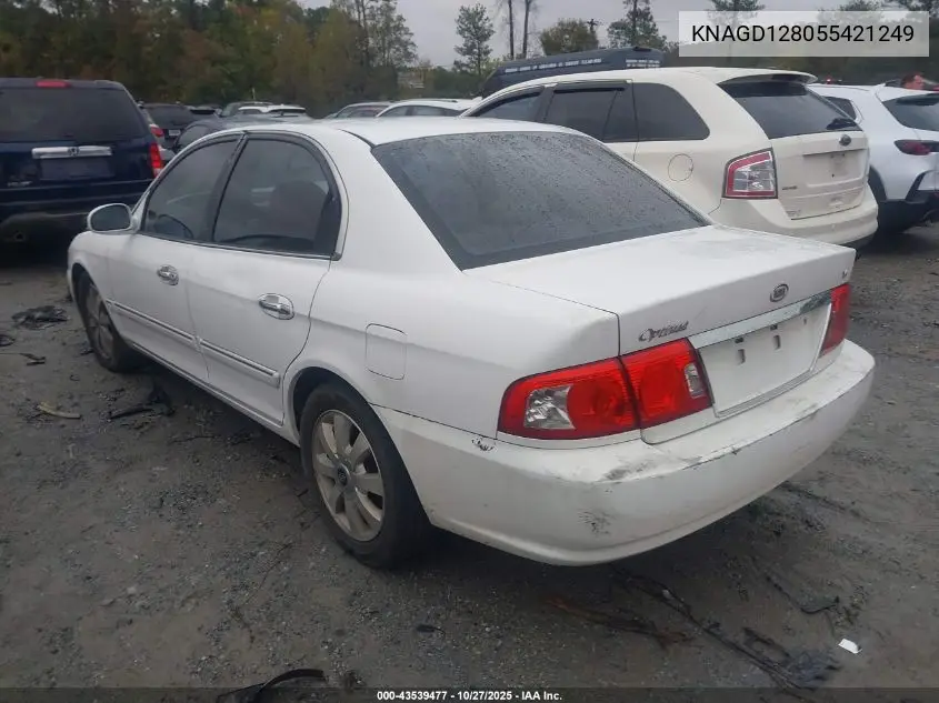 KNAGD128055421249 2005 Kia Optima Ex V6/Lx V6