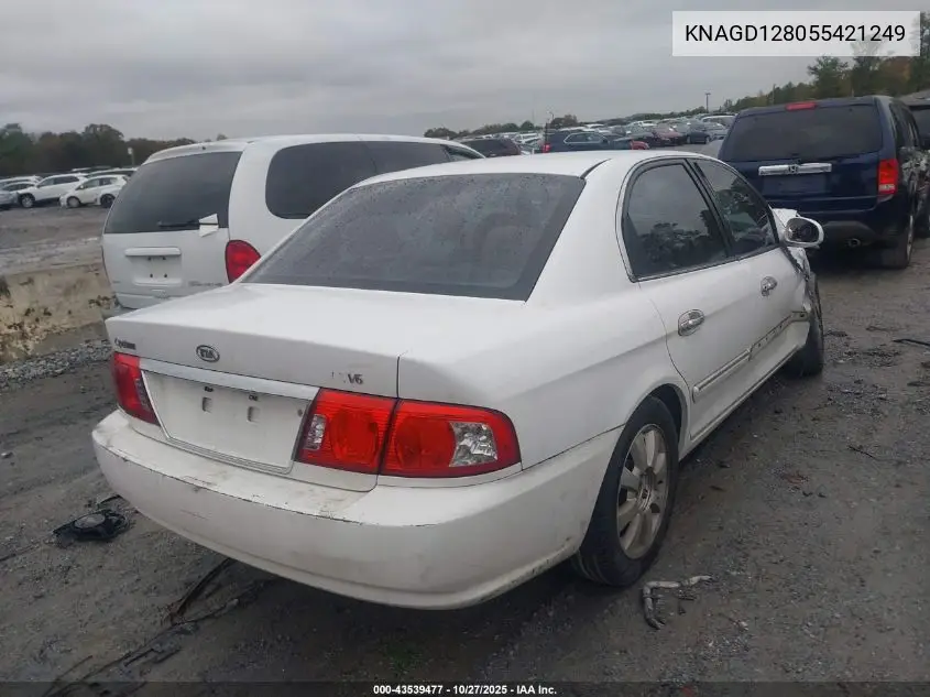 KNAGD128055421249 2005 Kia Optima Ex V6/Lx V6