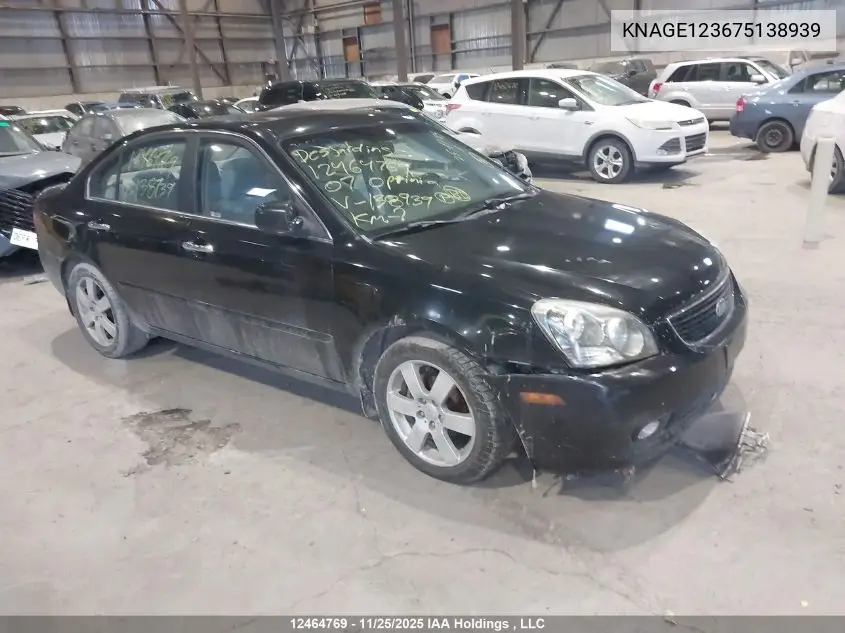 KNAGE123675138939 2007 Kia Optima Lx/Ex