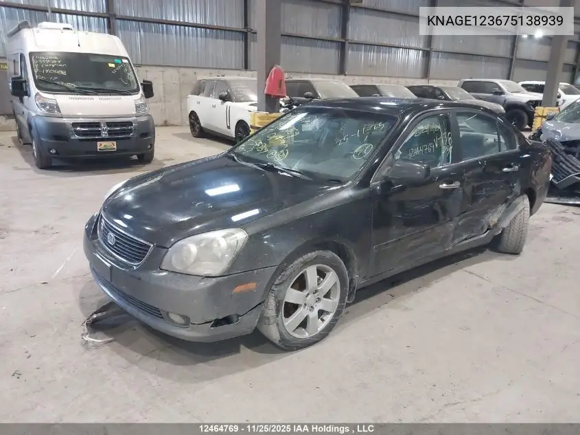 KNAGE123675138939 2007 Kia Optima Lx/Ex