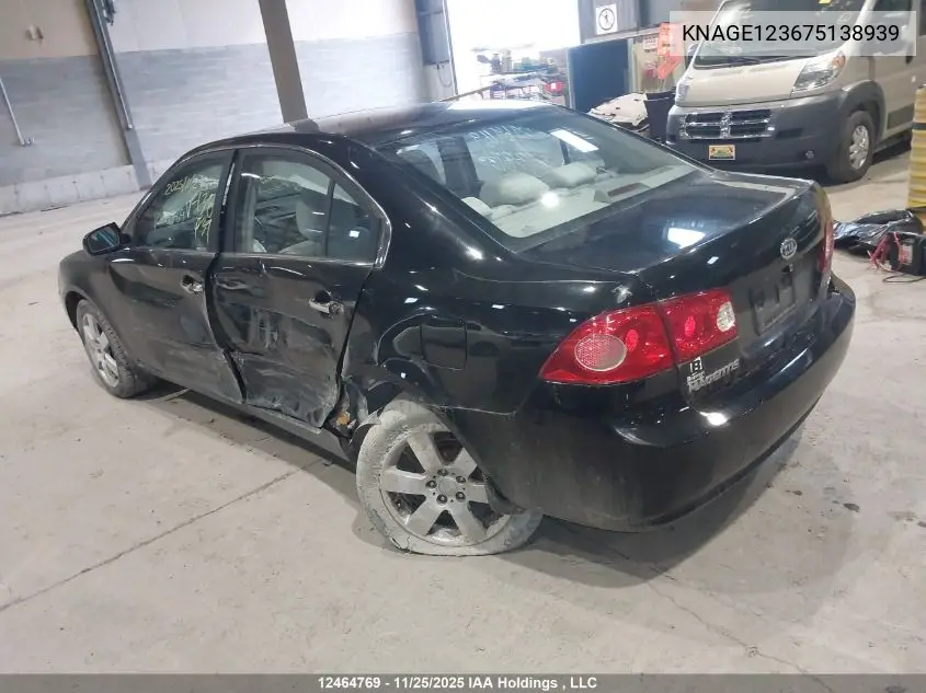 KNAGE123675138939 2007 Kia Optima Lx/Ex
