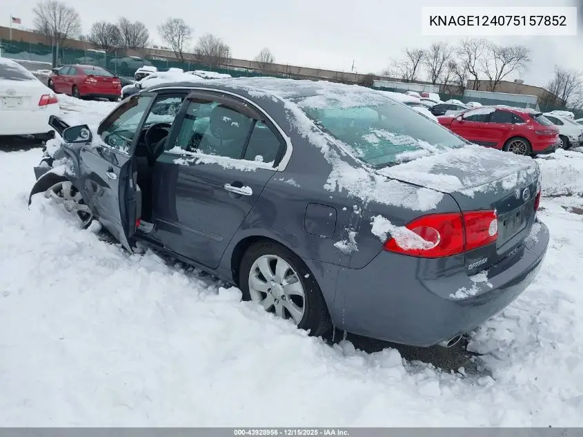 KNAGE124075157852 2007 Kia Optima Ex V6