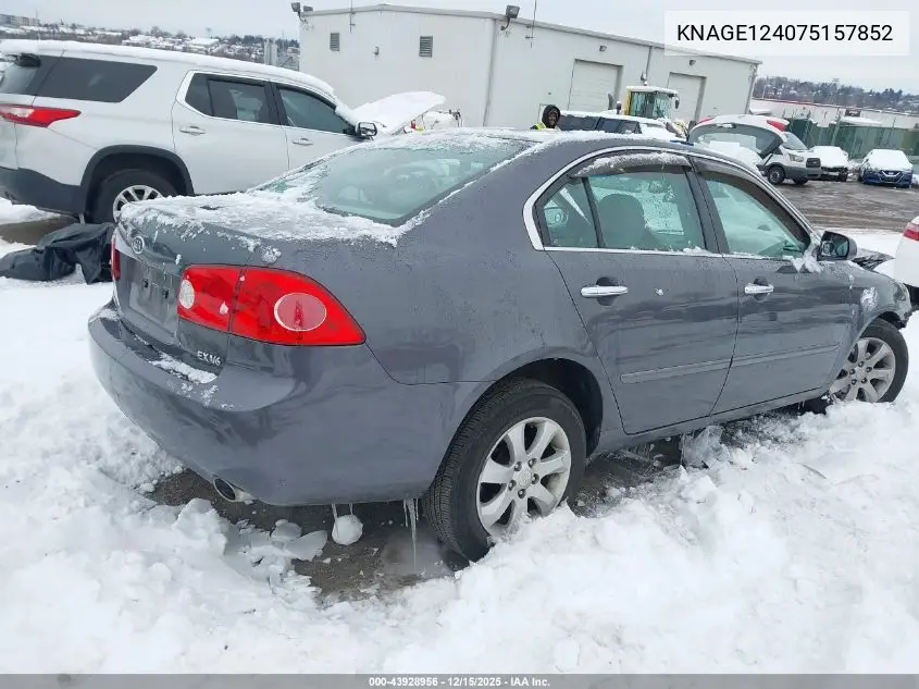 KNAGE124075157852 2007 Kia Optima Ex V6