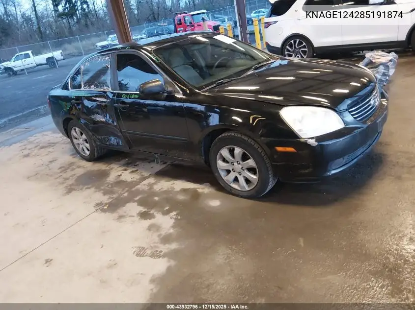 KNAGE124285191874 2008 Kia Optima Lx V6