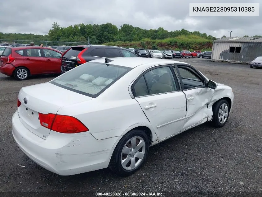 KNAGE228095310385 2009 Kia Optima Lx