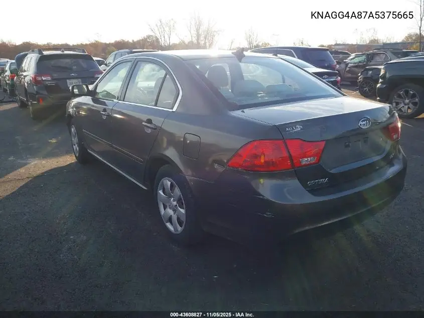 KNAGG4A87A5375665 2010 Kia Optima Lx