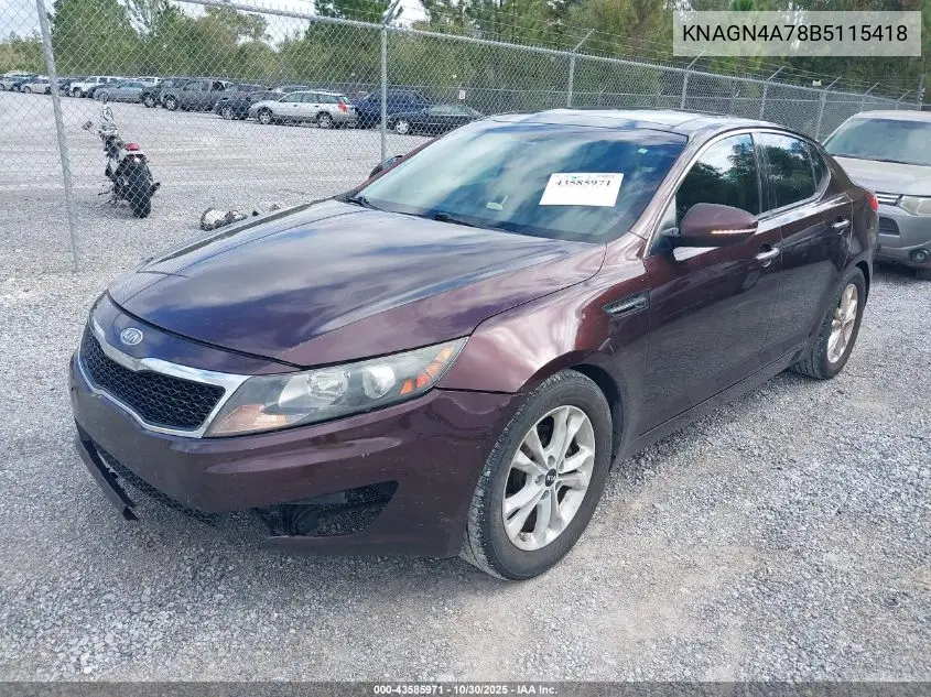 KNAGN4A78B5115418 2011 Kia Optima Ex