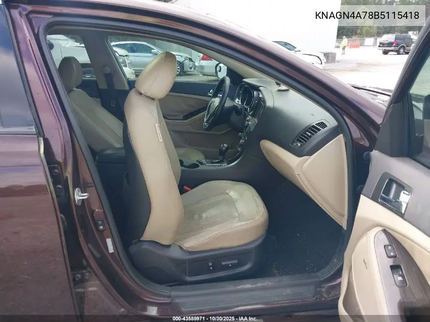 KNAGN4A78B5115418 2011 Kia Optima Ex