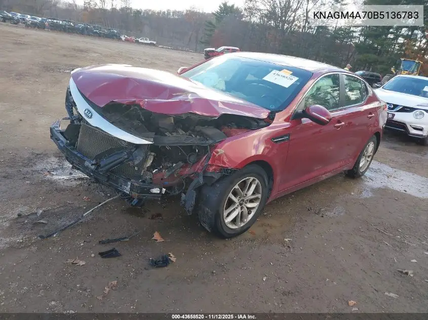 KNAGM4A70B5136783 2011 Kia Optima Lx