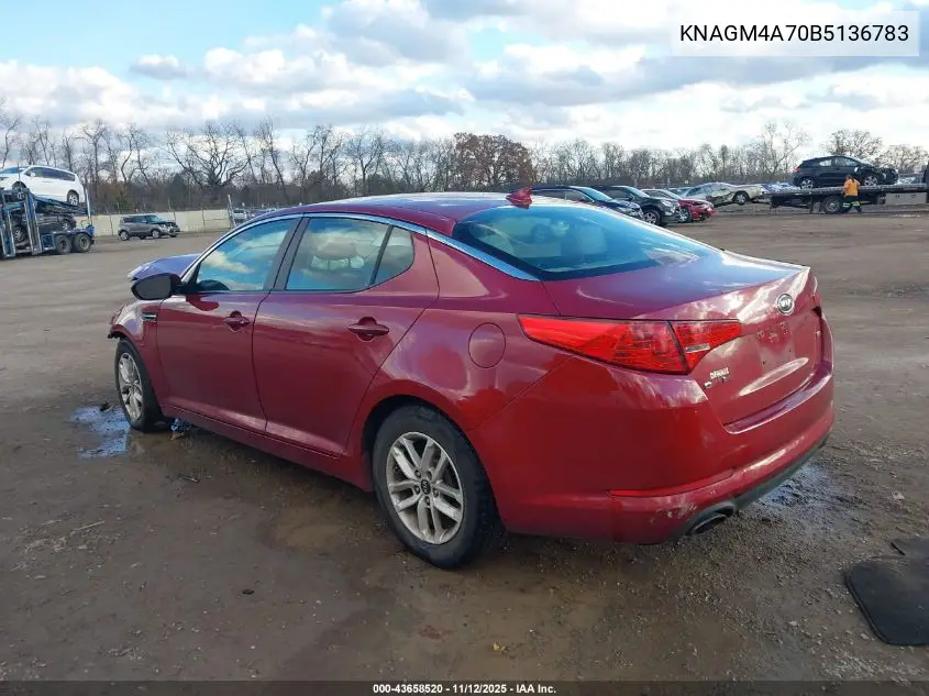 KNAGM4A70B5136783 2011 Kia Optima Lx