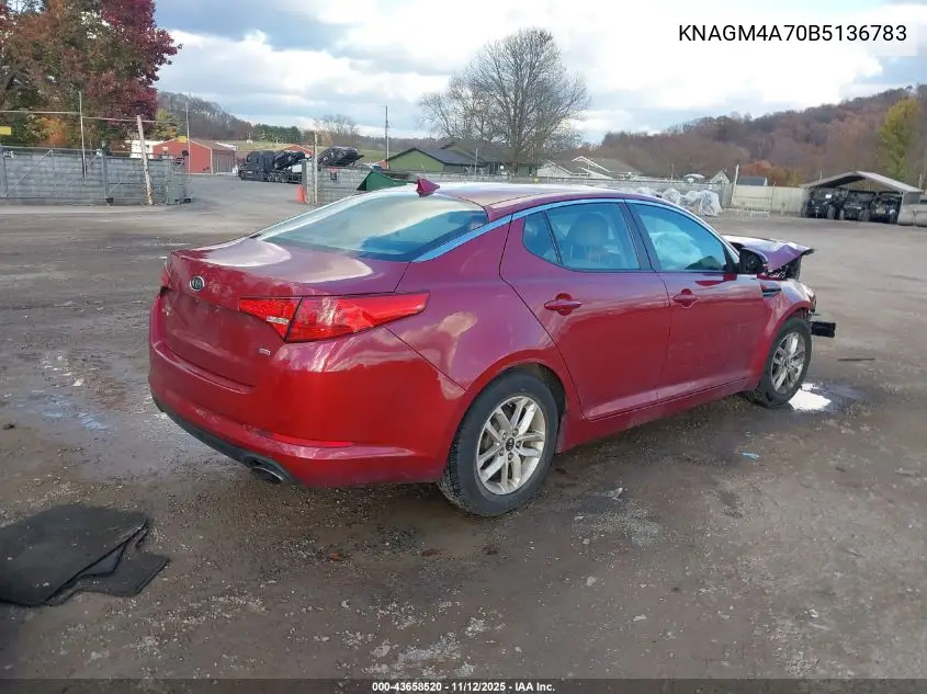 KNAGM4A70B5136783 2011 Kia Optima Lx