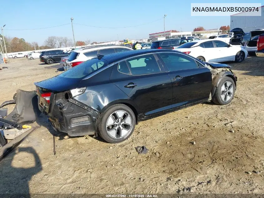 KNAGM4ADXB5000974 2011 Kia Optima Hybrid Ex