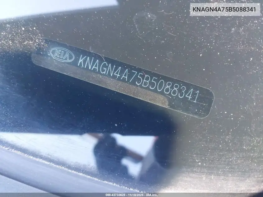 KNAGN4A75B5088341 2011 Kia Optima Ex
