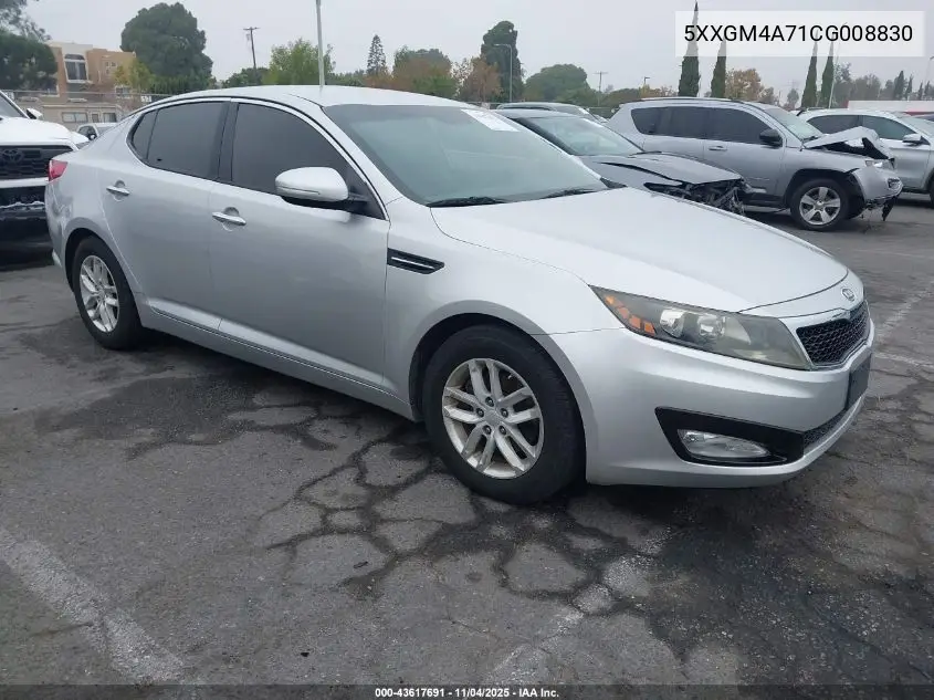 5XXGM4A71CG008830 2012 Kia Optima Lx