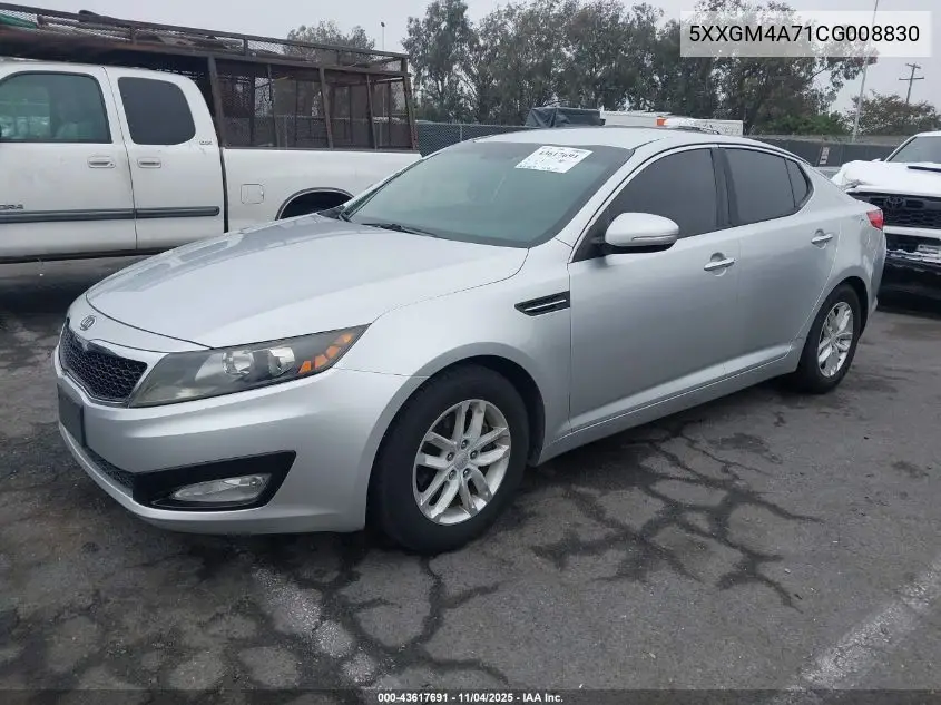 5XXGM4A71CG008830 2012 Kia Optima Lx