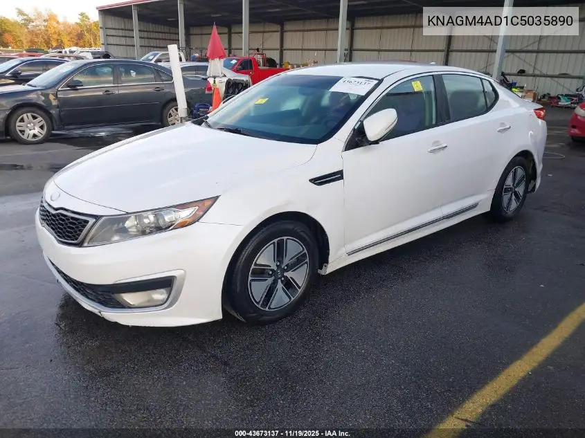 KNAGM4AD1C5035890 2012 Kia Optima Hybrid Ex
