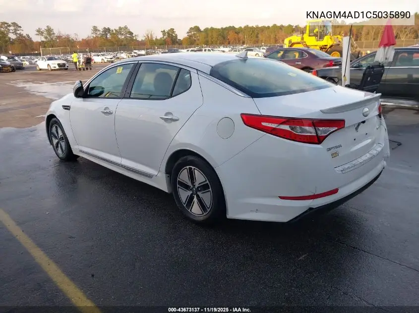 KNAGM4AD1C5035890 2012 Kia Optima Hybrid Ex