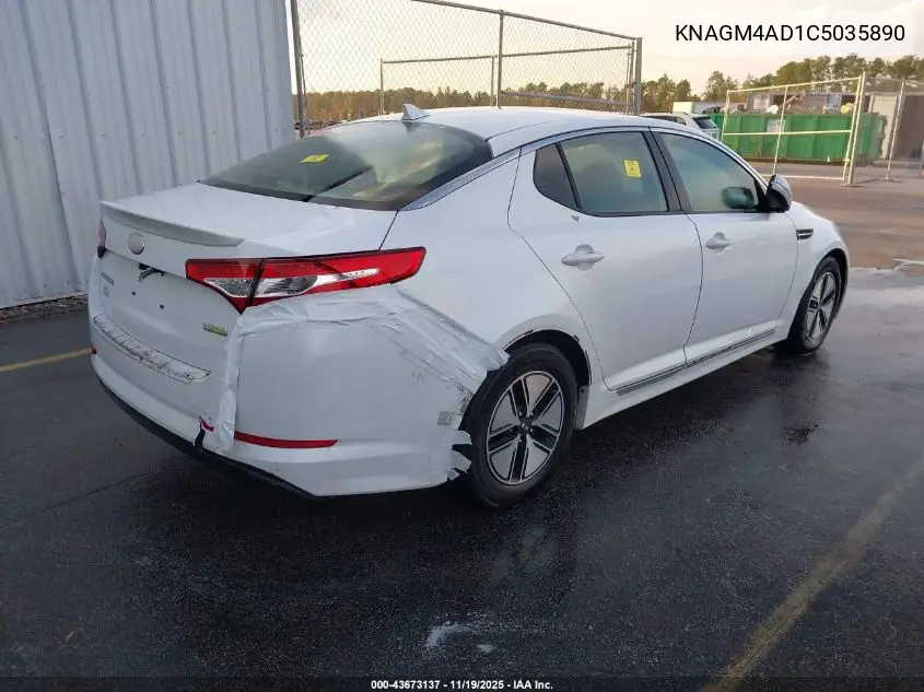 KNAGM4AD1C5035890 2012 Kia Optima Hybrid Ex