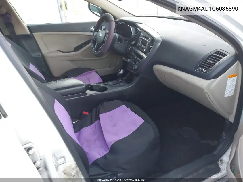 KNAGM4AD1C5035890 2012 Kia Optima Hybrid Ex