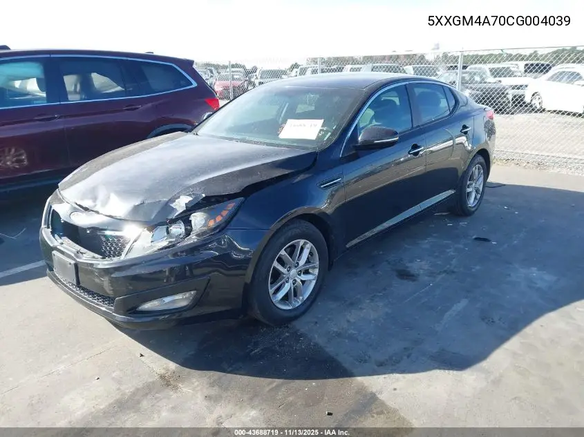 5XXGM4A70CG004039 2012 Kia Optima Lx