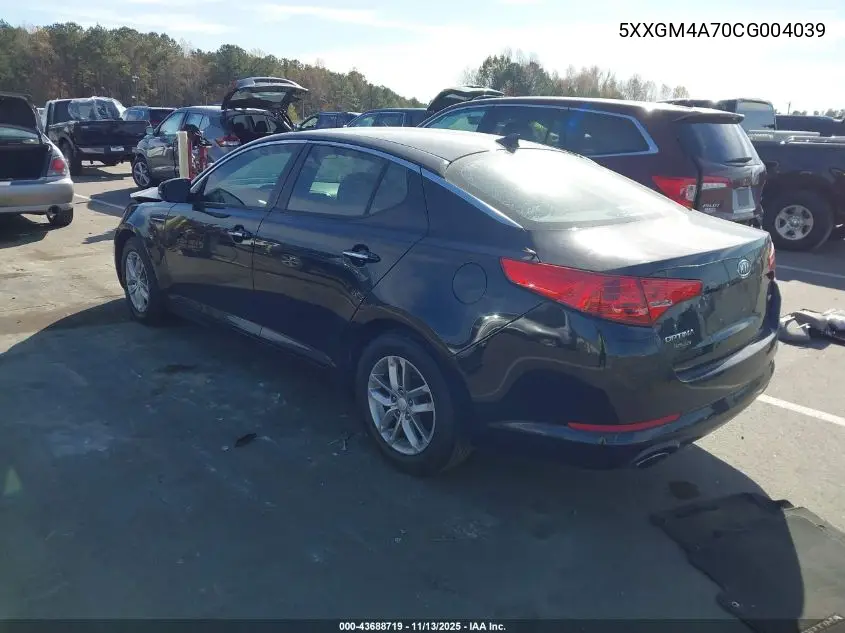 5XXGM4A70CG004039 2012 Kia Optima Lx