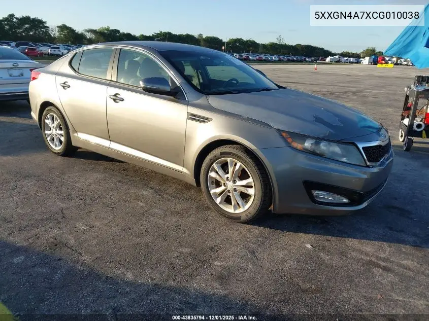 5XXGN4A7XCG010038 2012 Kia Optima Ex