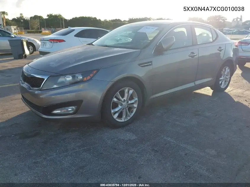 5XXGN4A7XCG010038 2012 Kia Optima Ex