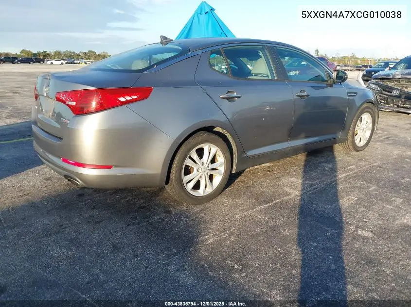 5XXGN4A7XCG010038 2012 Kia Optima Ex