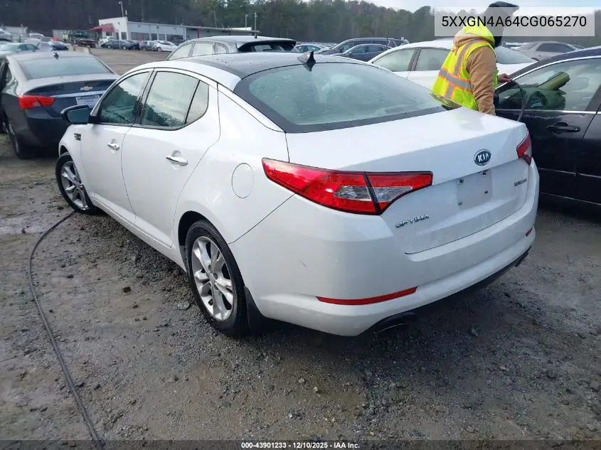 5XXGN4A64CG065270 2012 Kia Optima Ex Turbo