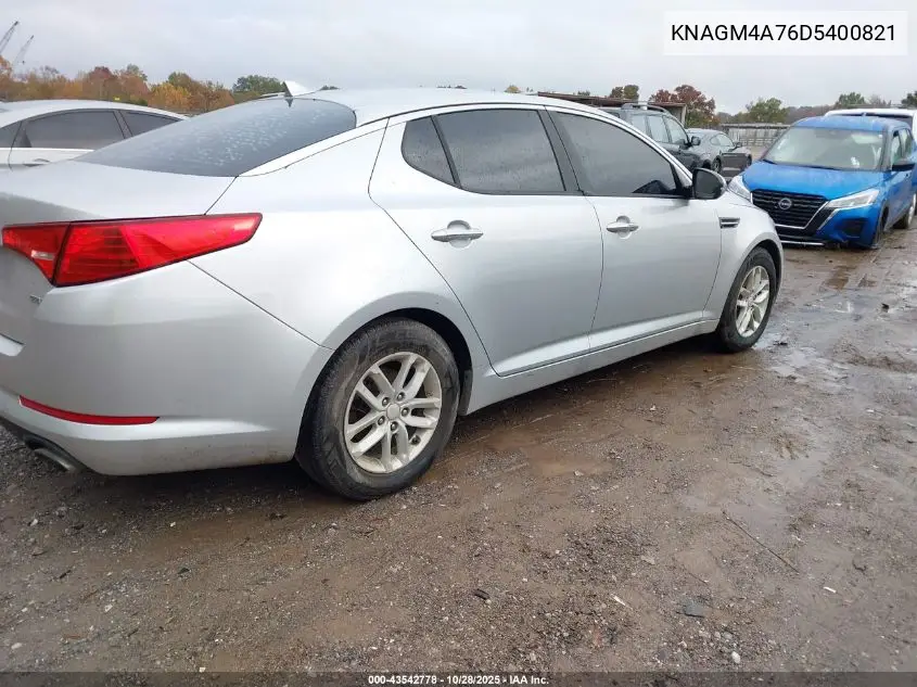 KNAGM4A76D5400821 2013 Kia Optima Lx