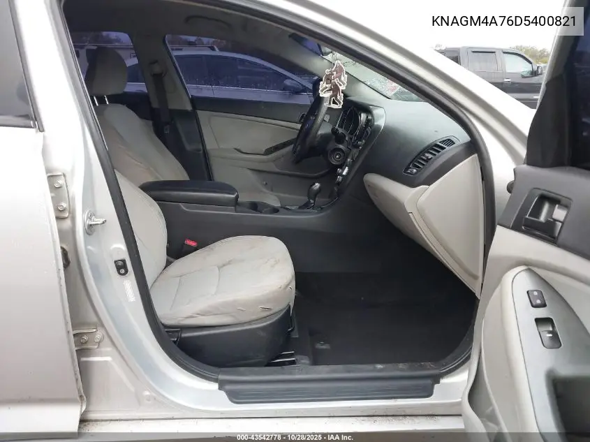 KNAGM4A76D5400821 2013 Kia Optima Lx